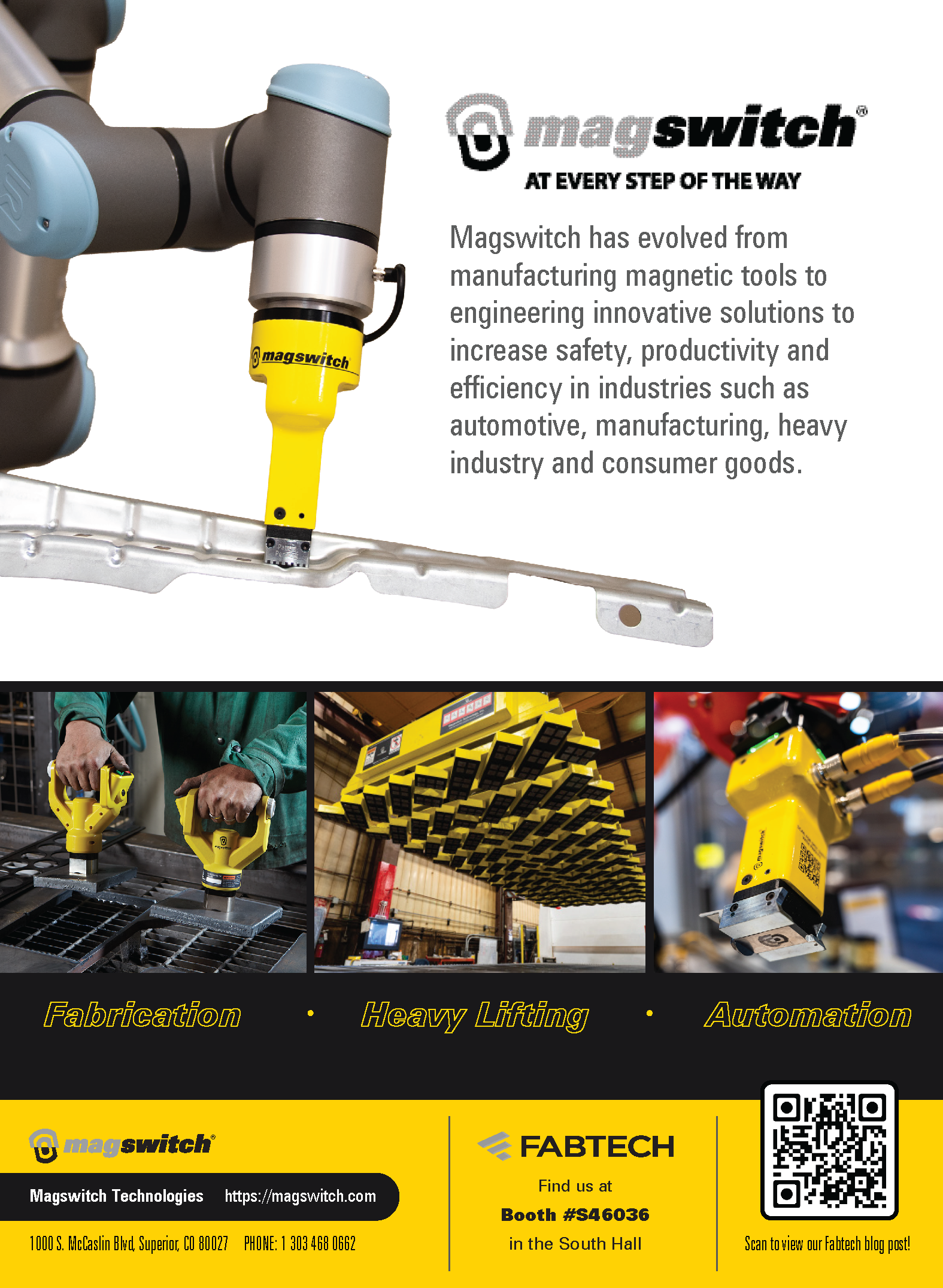 Join Magswitch at FABTECH 2026 in Las Vegas | See What's New in Magnetic Automation