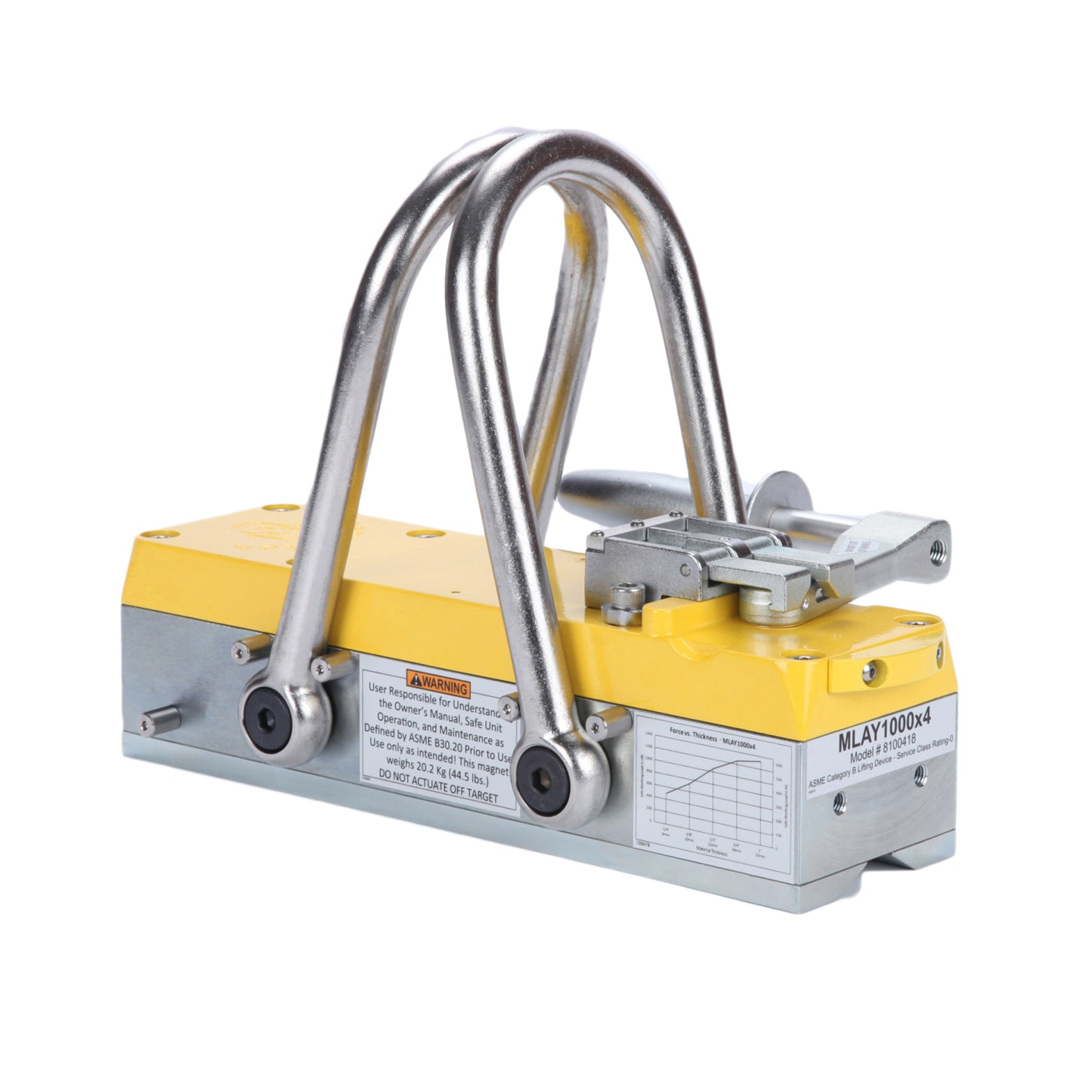  MAG-MATE BL1000 BasicLift Magnet, Durable Welded Stainless  Steel Body, Heavy-Duty Magnets with 2 to-1 Lift Safety for Flat Steel  Surfaces, Lightweight Ceramic Magnets with 1000 lbs. Lifting Capacity :  Industrial 